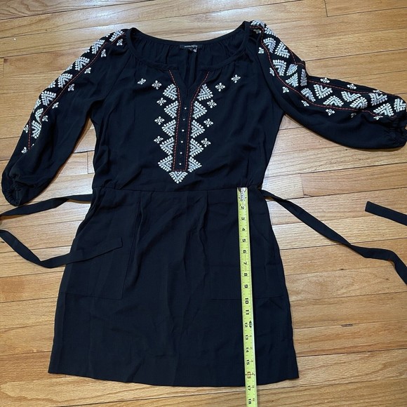 Nanette Lepore Mariachi Sheath Womens Boho Dress Size 6 Embroidered Black NEW - Picture 7 of 16